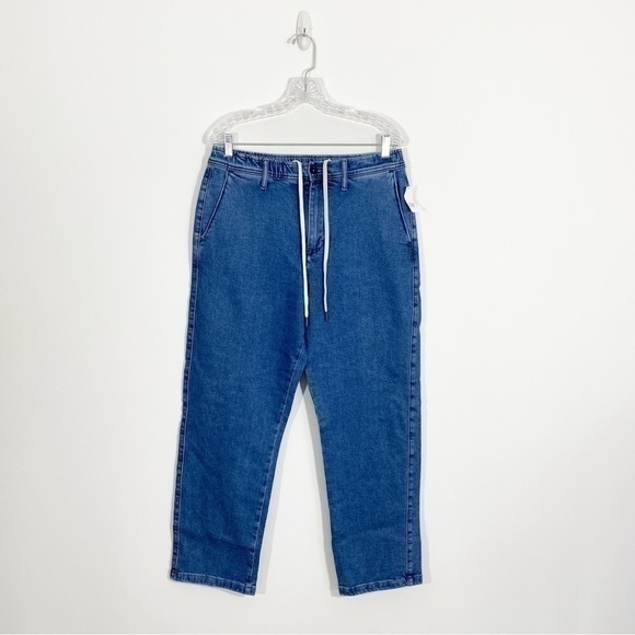 Gap NWT Mens Medium Pull on Jeans Washwell Wash Dad‎ Jeans Elastic Waist - Picture 1 of 12